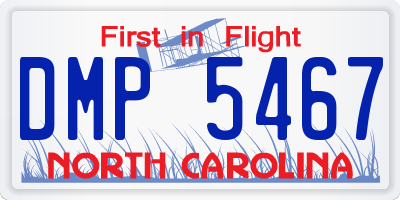 NC license plate DMP5467