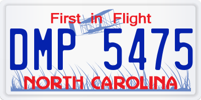 NC license plate DMP5475