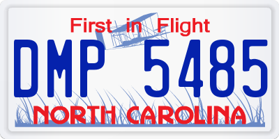 NC license plate DMP5485