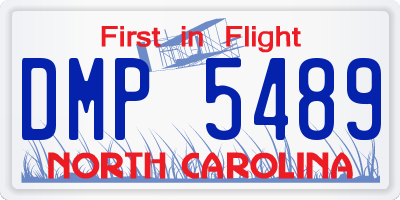 NC license plate DMP5489