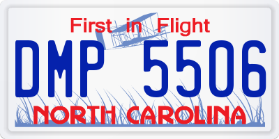 NC license plate DMP5506