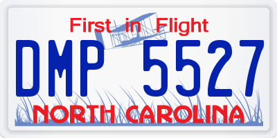 NC license plate DMP5527