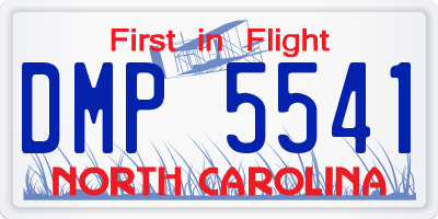 NC license plate DMP5541