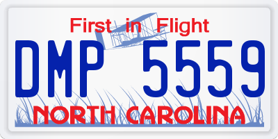 NC license plate DMP5559