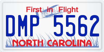 NC license plate DMP5562