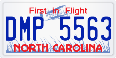 NC license plate DMP5563
