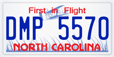 NC license plate DMP5570