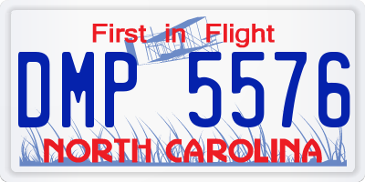 NC license plate DMP5576