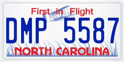 NC license plate DMP5587