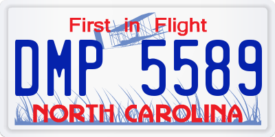 NC license plate DMP5589