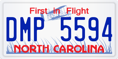 NC license plate DMP5594