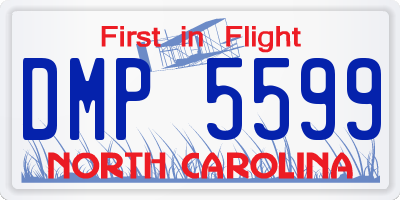 NC license plate DMP5599