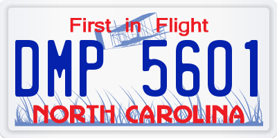 NC license plate DMP5601