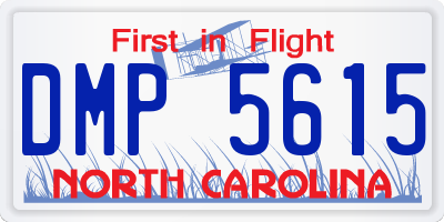 NC license plate DMP5615