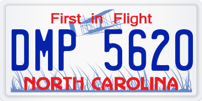 NC license plate DMP5620