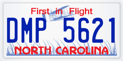 NC license plate DMP5621