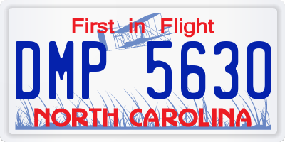 NC license plate DMP5630