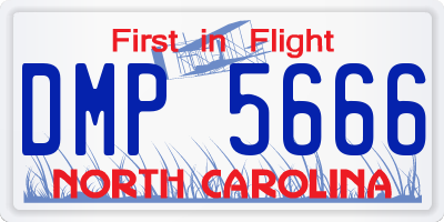 NC license plate DMP5666