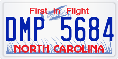 NC license plate DMP5684