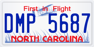 NC license plate DMP5687
