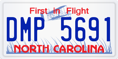 NC license plate DMP5691
