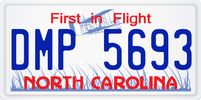 NC license plate DMP5693