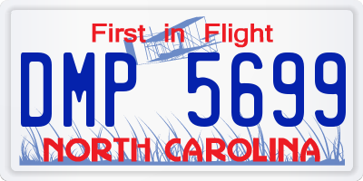 NC license plate DMP5699