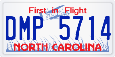 NC license plate DMP5714