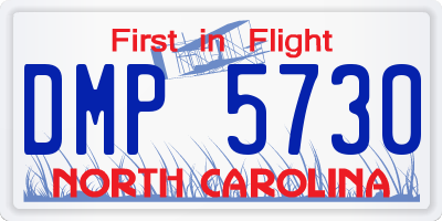 NC license plate DMP5730