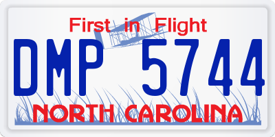 NC license plate DMP5744