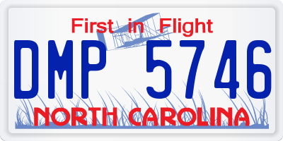 NC license plate DMP5746