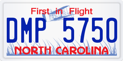 NC license plate DMP5750