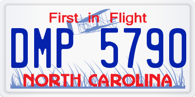 NC license plate DMP5790