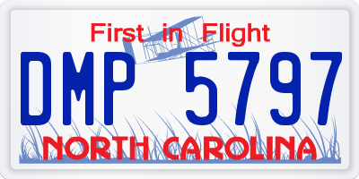NC license plate DMP5797
