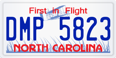 NC license plate DMP5823