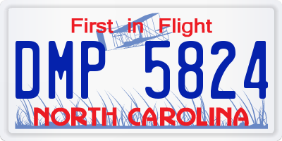 NC license plate DMP5824