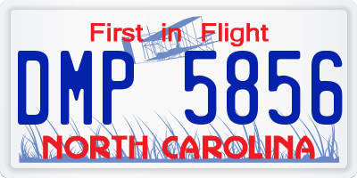 NC license plate DMP5856