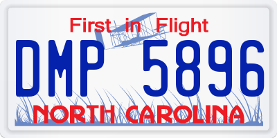 NC license plate DMP5896