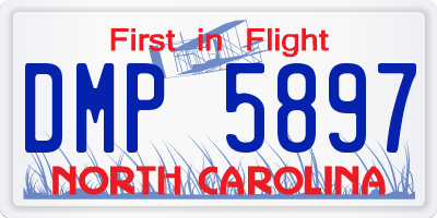 NC license plate DMP5897