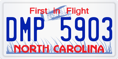 NC license plate DMP5903