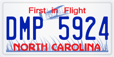NC license plate DMP5924