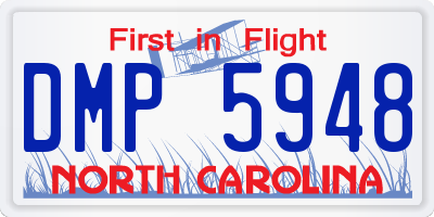 NC license plate DMP5948