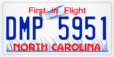 NC license plate DMP5951