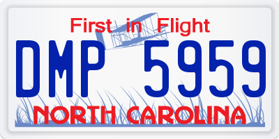 NC license plate DMP5959