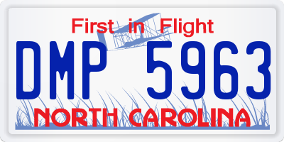 NC license plate DMP5963