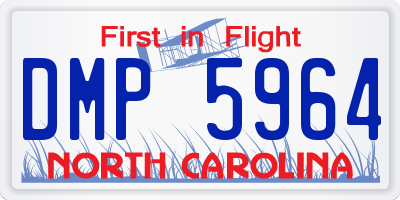 NC license plate DMP5964