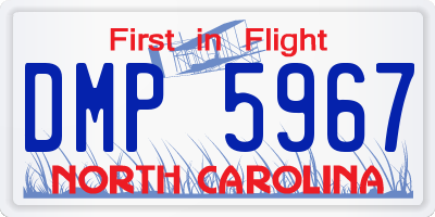 NC license plate DMP5967