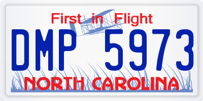 NC license plate DMP5973