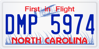 NC license plate DMP5974