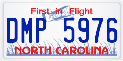 NC license plate DMP5976